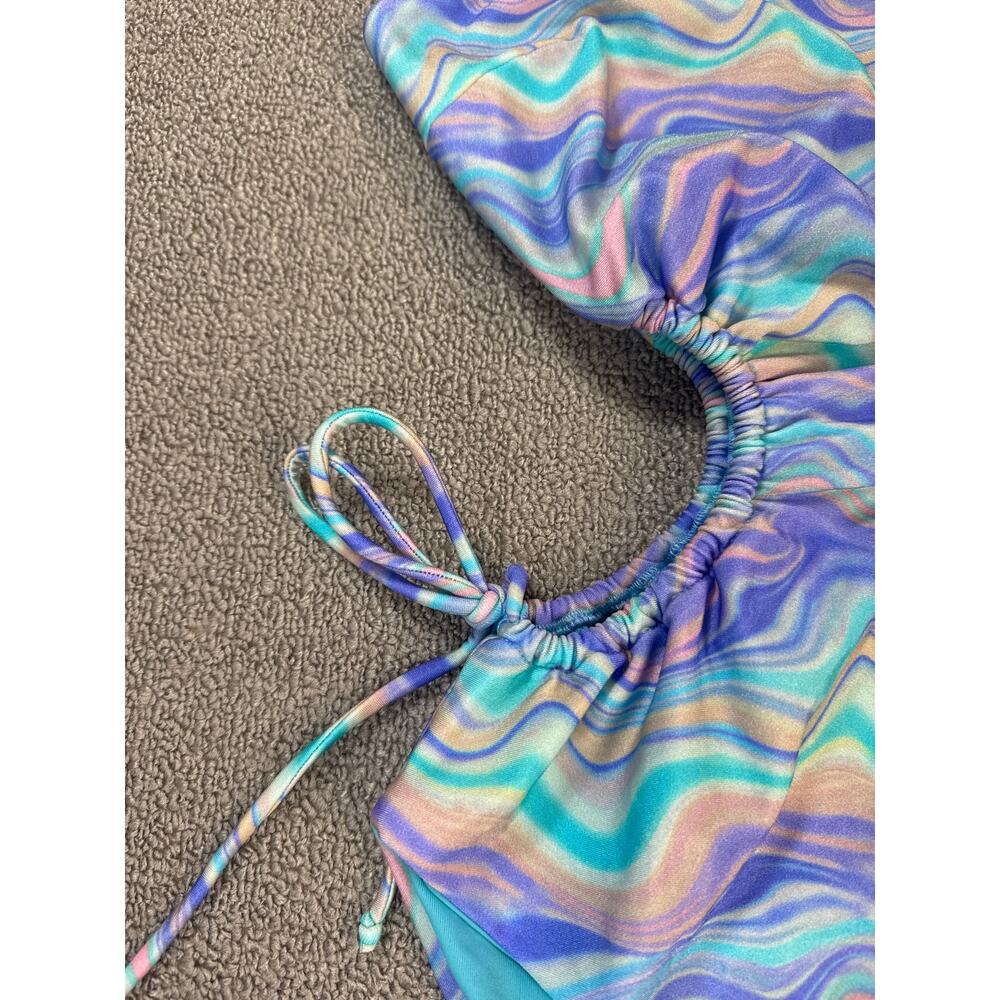 Asos Multicolor Wave Pattern One Piece Swimsuit - image 3
